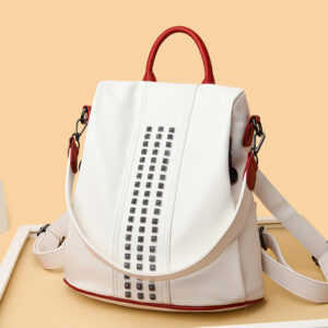 Single Shoulder Bag Multi-purpose Travel Backpack Female Bag New Style Backpack Personalized Punk Handbag